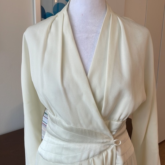 ST GILLIAN VINTAGE 60s White wrap dress - Picture 10 of 12
